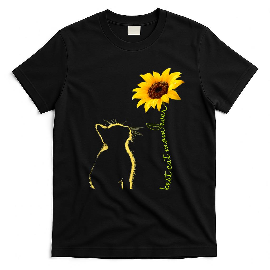 Pet Mom Halloween Shirt - Best Cat Mom Ever Sunflower Mother's Day for Cat Lover T-Shirt for Men Women Girls Kids