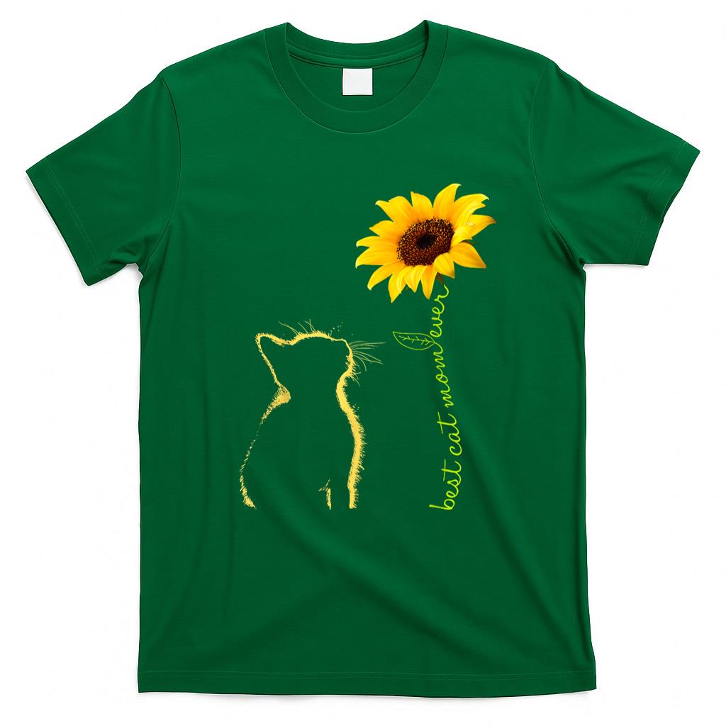 Pet Mom Halloween Shirt - Best Cat Mom Ever Sunflower Mother's Day for Cat Lover T-Shirt for Men Women Girls Kids