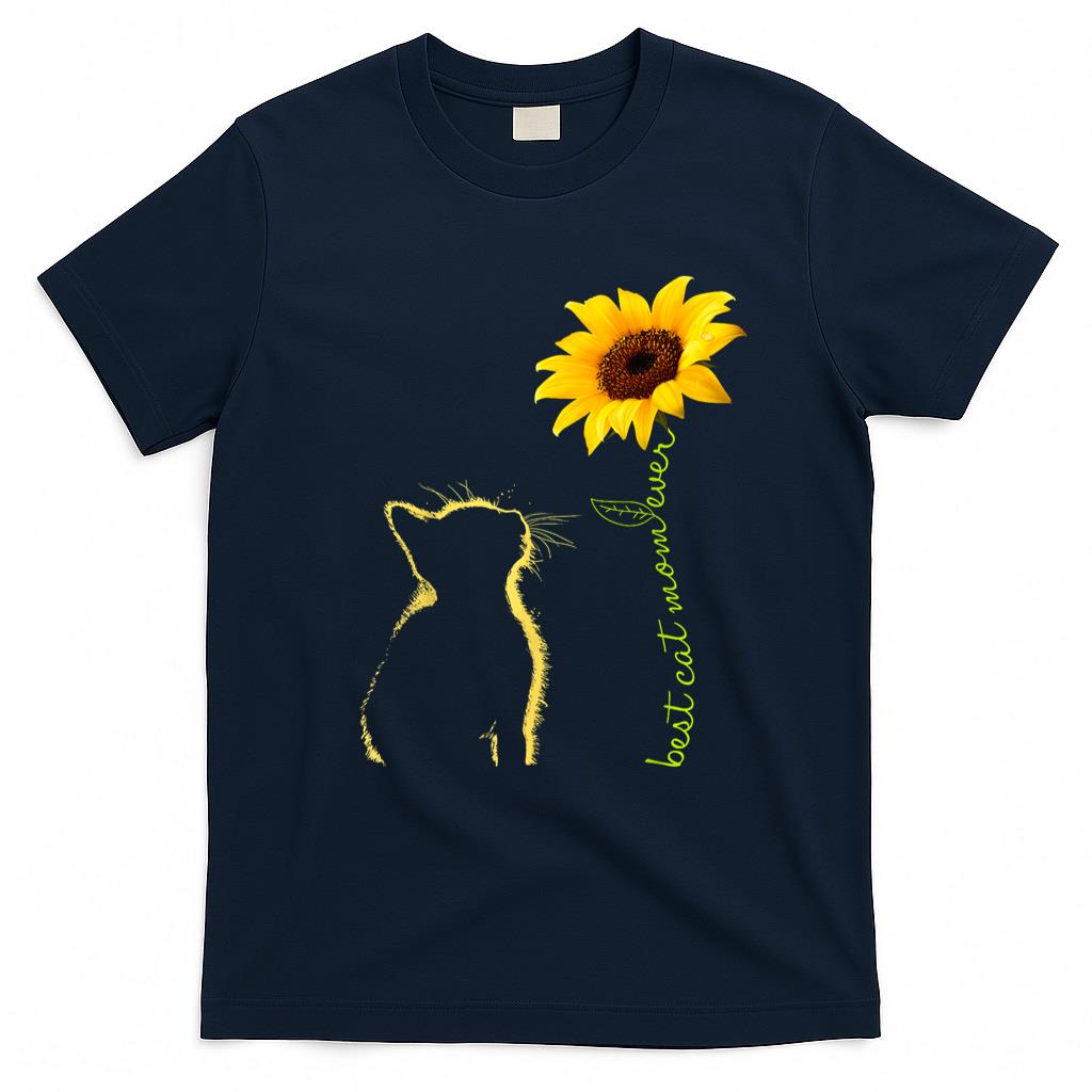 Pet Mom Halloween Shirt - Best Cat Mom Ever Sunflower Mother's Day for Cat Lover T-Shirt for Men Women Girls Kids