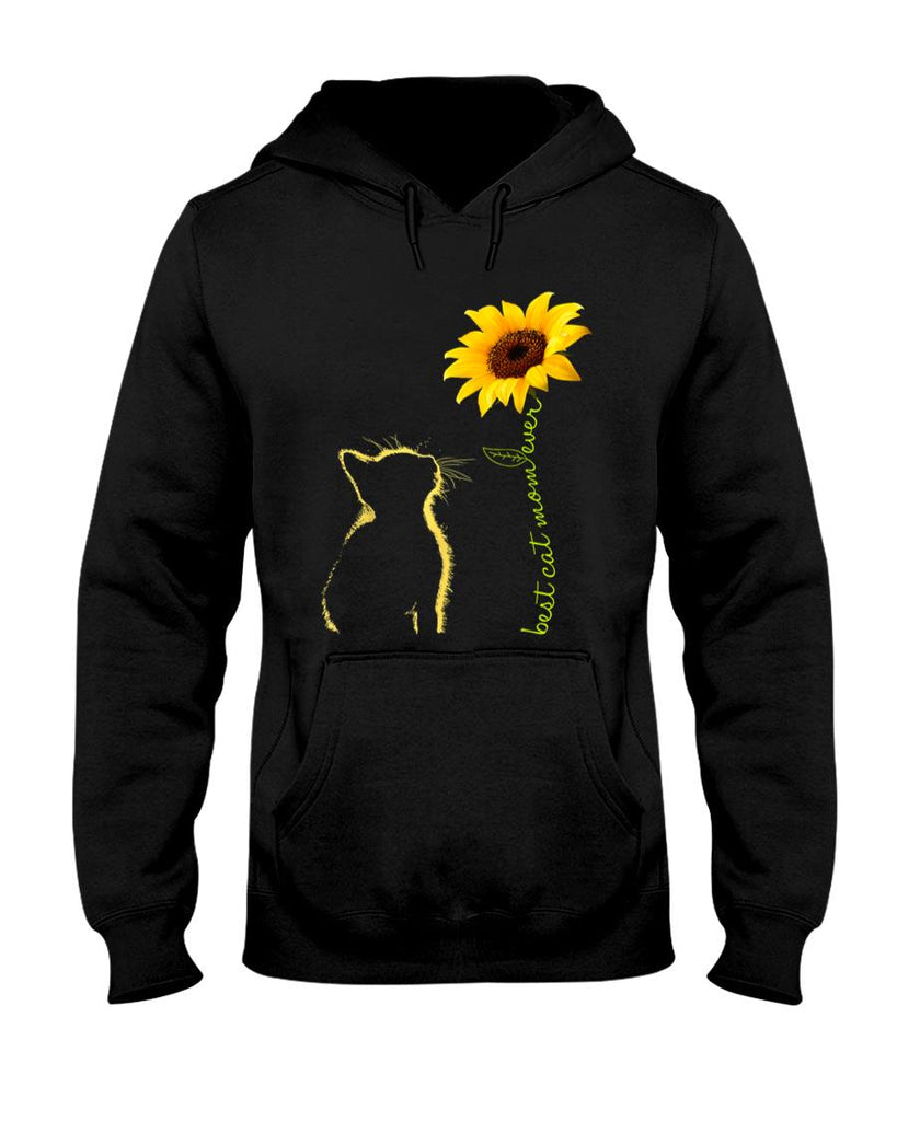 Pet Mom Halloween Shirt - Best Cat Mom Ever Sunflower Mother's Day for Cat Lover T-Shirt for Men Women Girls Kids