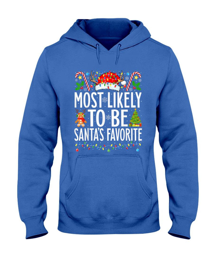 Most Likely To Be Santas Favorite Xmas Family Christmas T-Shirt