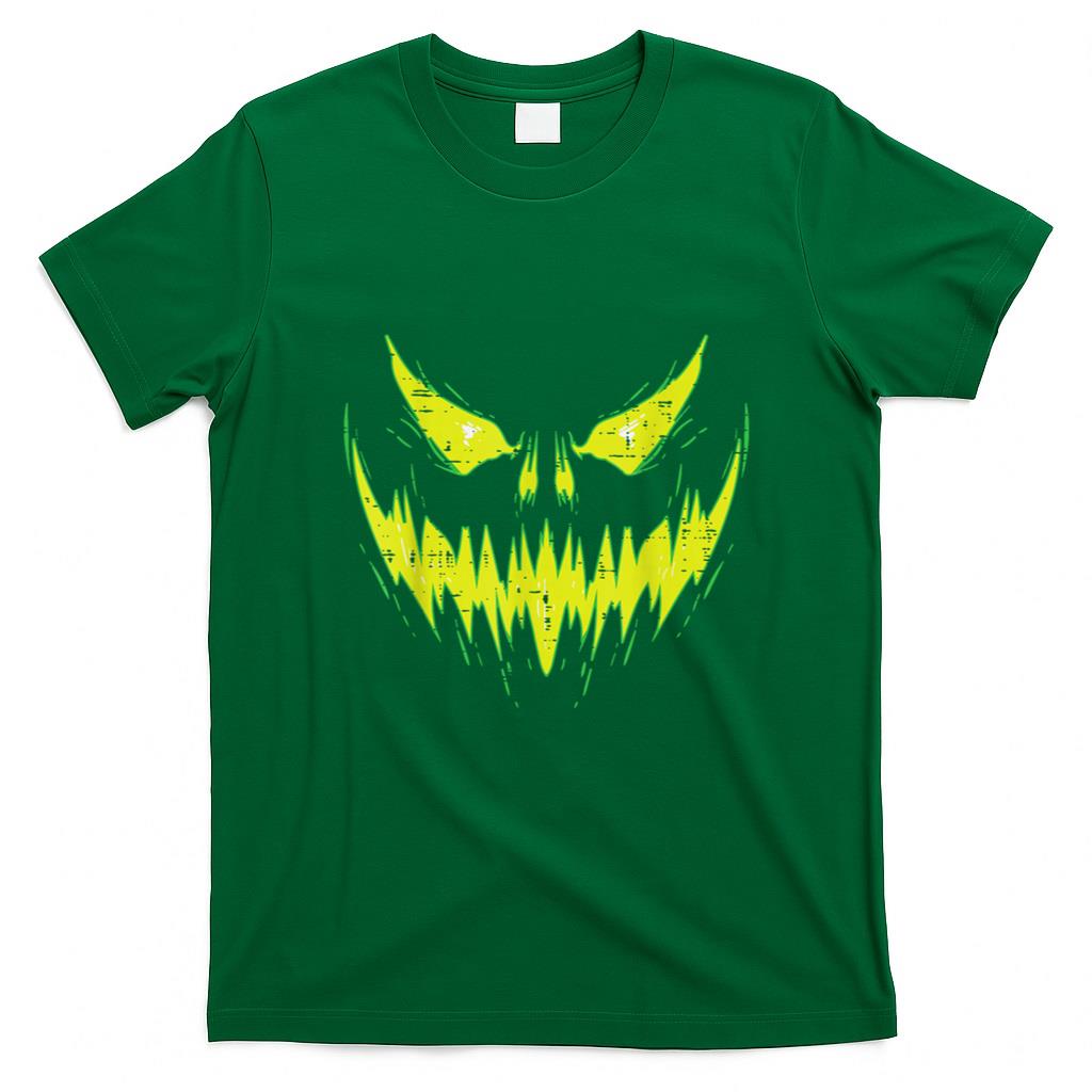 Halloween Shirt - Scary Pumpkin Jack O Lantern Face Halloween Men Boys Kids T-Shirt