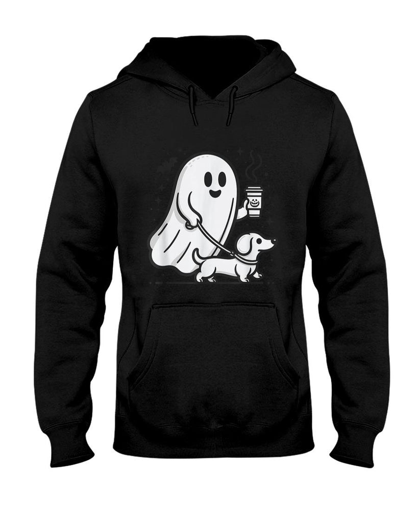 Pet Mom Halloween Shirt - Funny Dachshund Ghost Halloween Spooky Season Weenie Dog T-Shirt