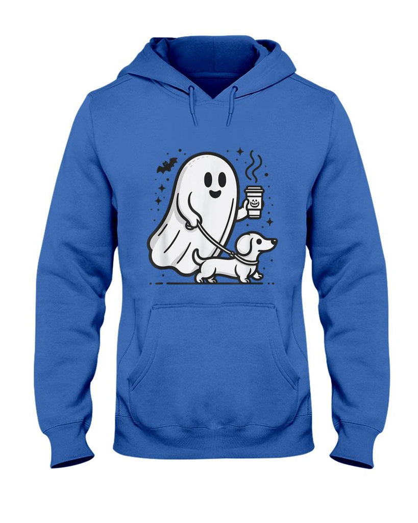 Pet Mom Halloween Shirt - Funny Dachshund Ghost Halloween Spooky Season Weenie Dog T-Shirt