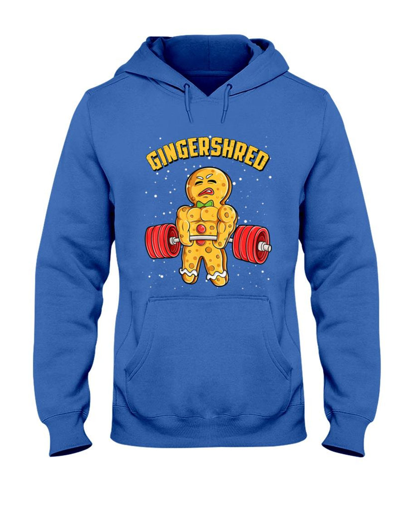 Gingershred Funny Gingerbread Man Gym Bodybuilding Christmas T-Shirt
