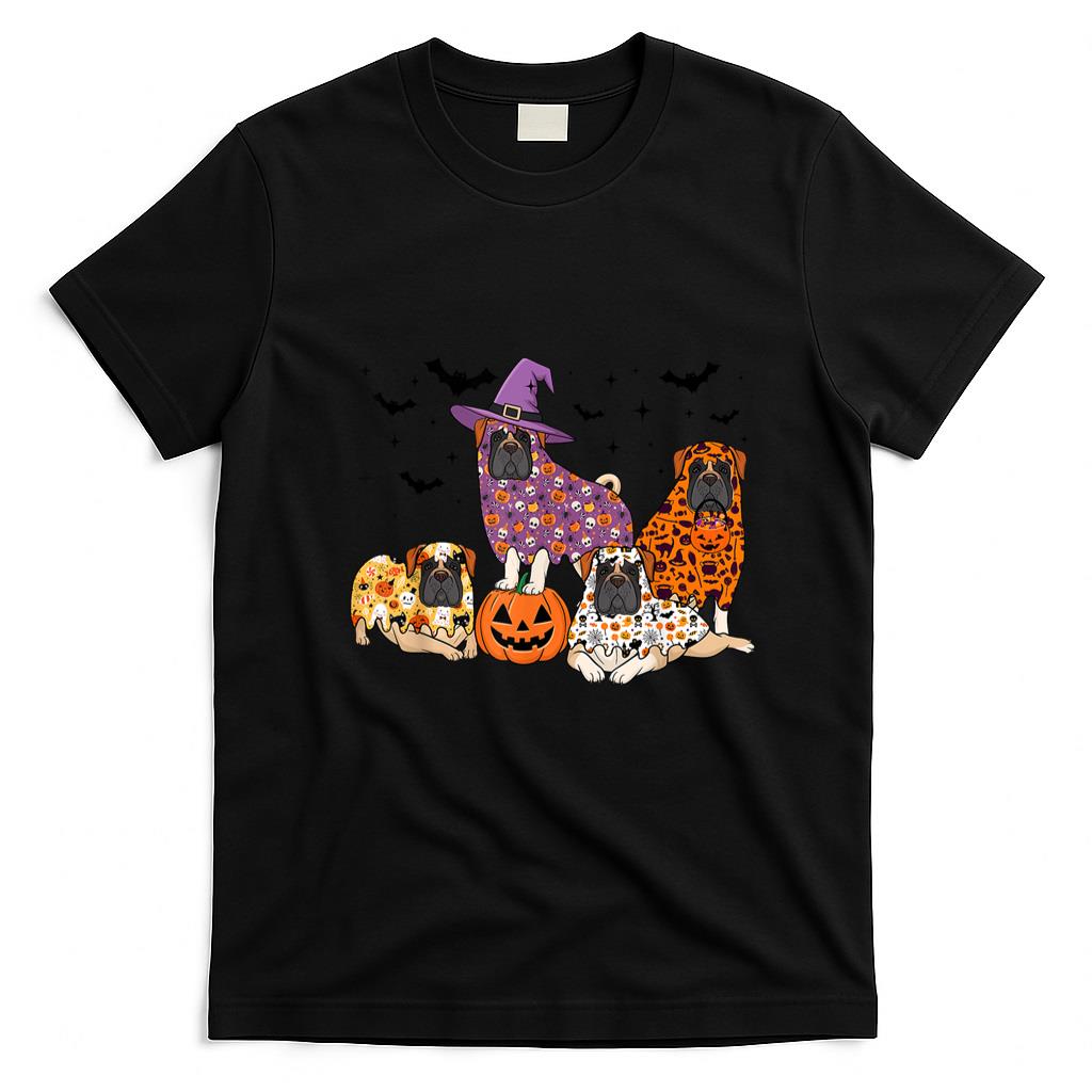 Pet Mom Halloween Shirt - Funny Halloween Ghost English Mastiff Boo Costume Spooky Dog T-Shirt