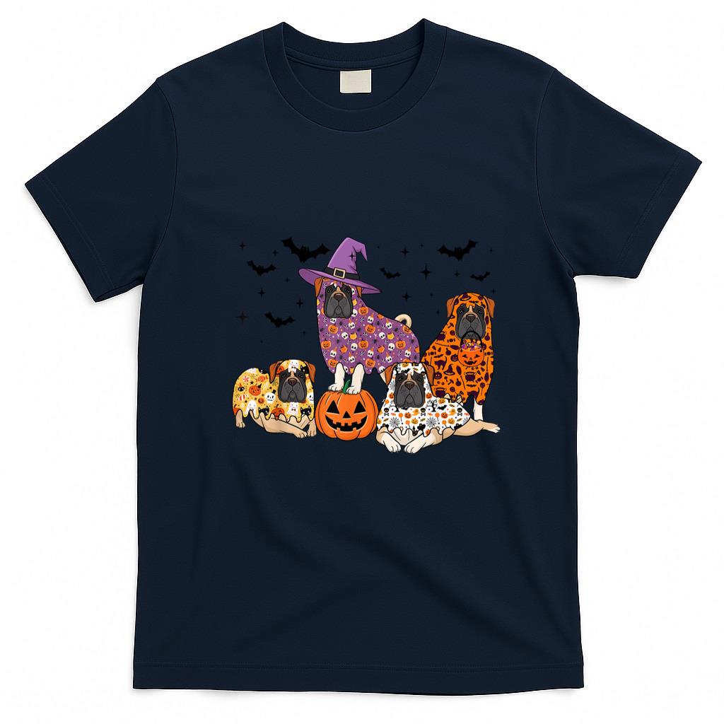 Pet Mom Halloween Shirt - Funny Halloween Ghost English Mastiff Boo Costume Spooky Dog T-Shirt