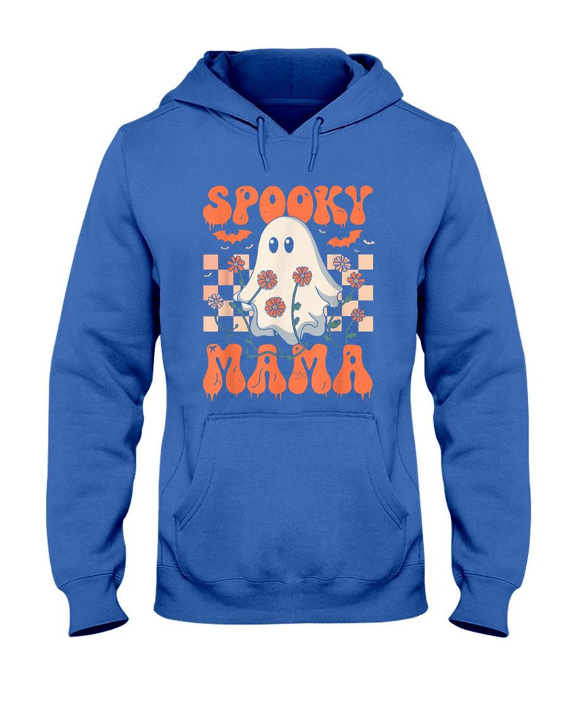 Pet Mom Halloween Shirt - Spooky Mama Groovy Vintage Ghost Halloween Spooky Mom Mother T-Shirt