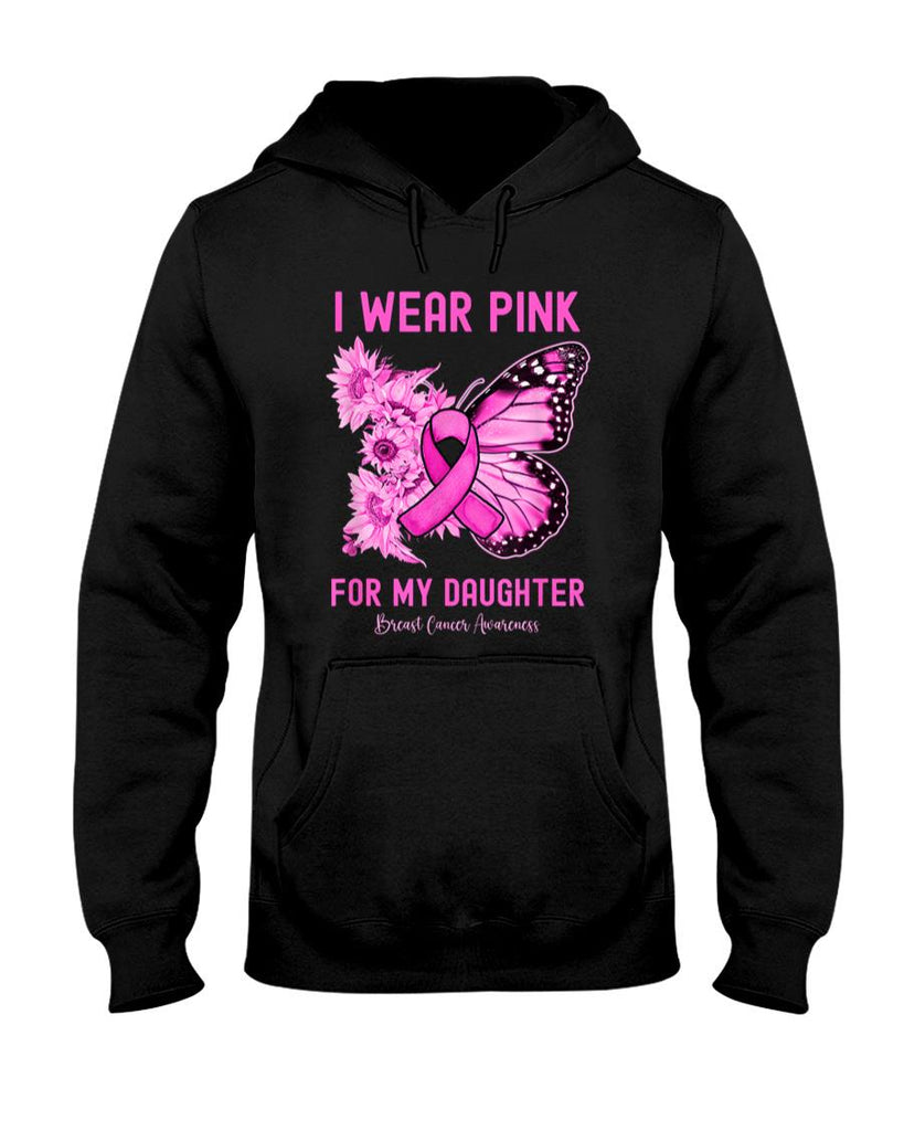 I Wear Pink For My Daughter Breast Cancer Awareness T-Shirt