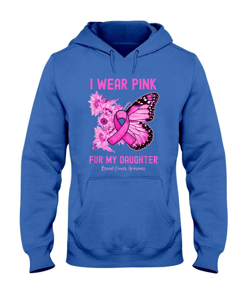 I Wear Pink For My Daughter Breast Cancer Awareness T-Shirt