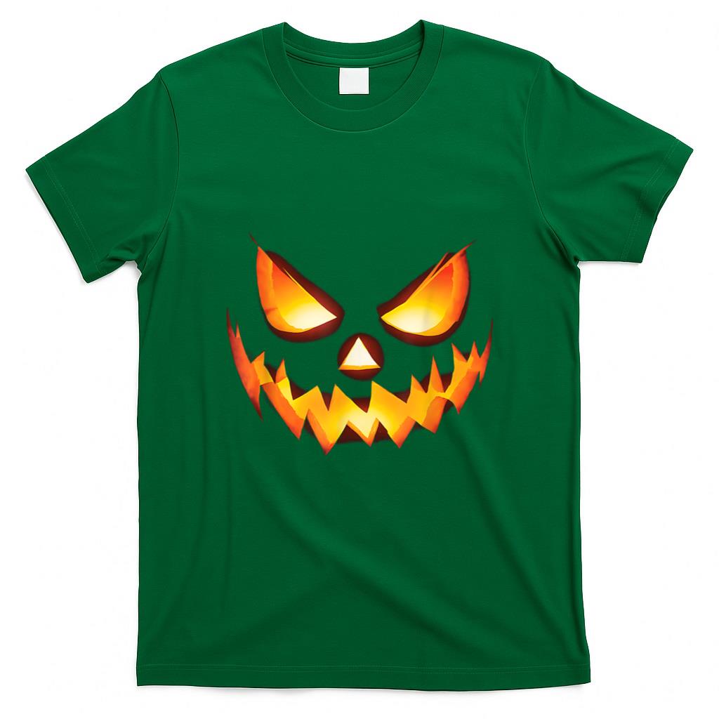 Halloween Shirt - Jack O Lantern Scary Carved Pumpkin Face Halloween Costume T-Shirt