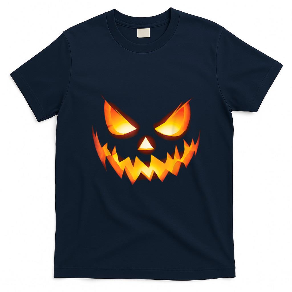 Halloween Shirt - Jack O Lantern Scary Carved Pumpkin Face Halloween Costume T-Shirt