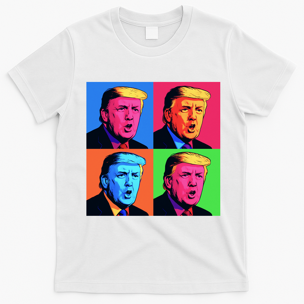 Pop Art Donald Trump Retro T-Shirt - White