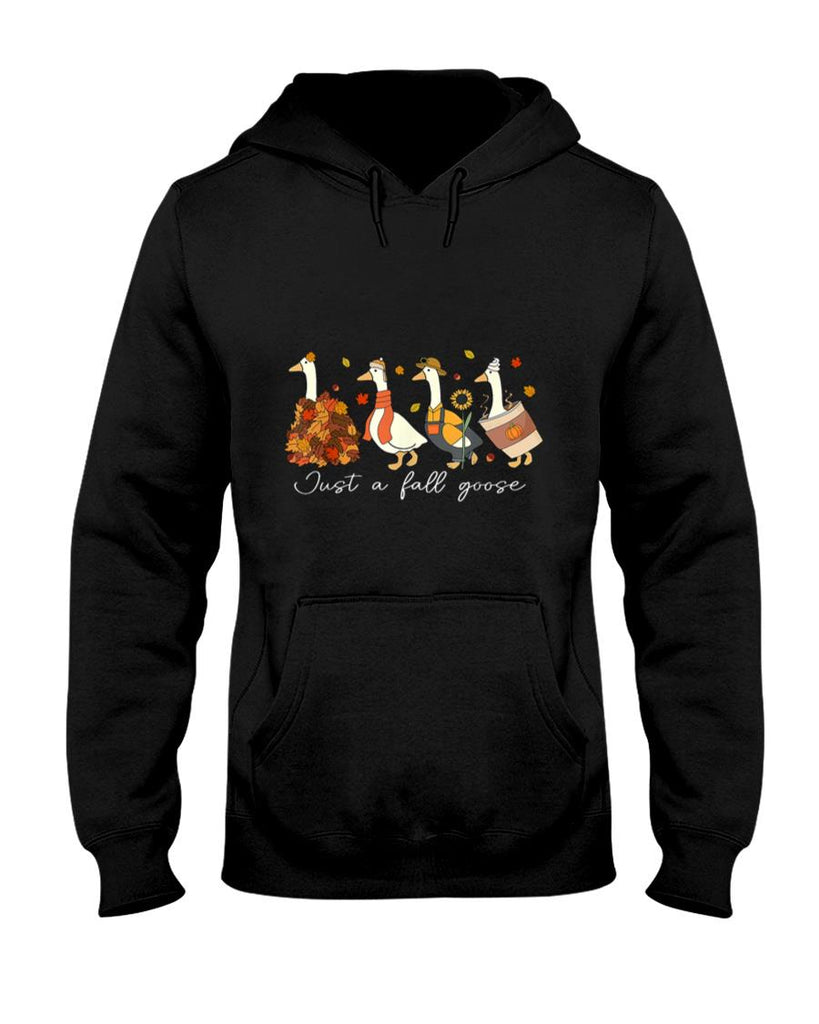 Just A Cozy Goose Fall Vibes Autumn Pumpkin Funny Cozy Goose T-Shirt