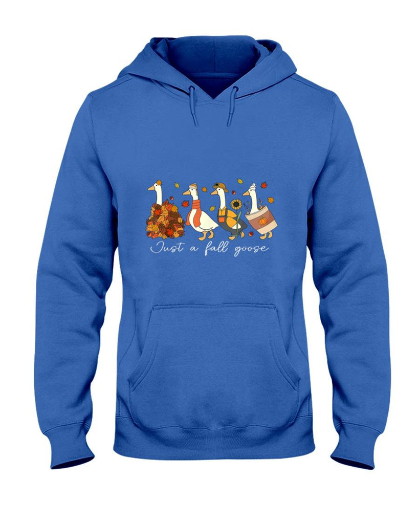 Just A Cozy Goose Fall Vibes Autumn Pumpkin Funny Cozy Goose T-Shirt