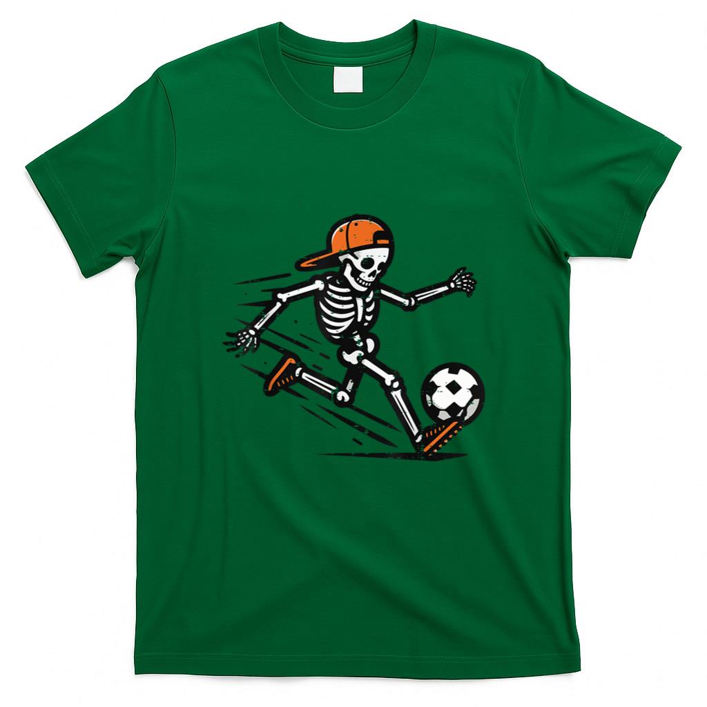 Halloween Shirt - Halloween Skeleton Soccer Football Costume Men Boys Kids T-Shirt