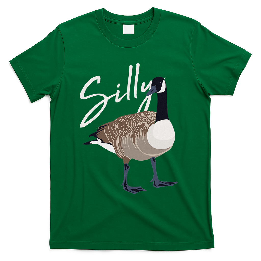 Canadian Goose Silly Goose Funny Cute Bird Hunter T-Shirt
