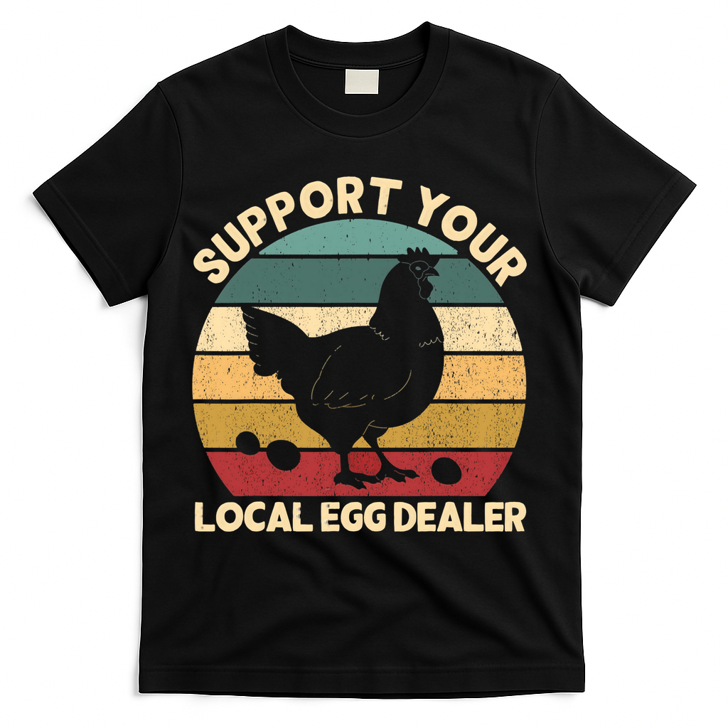 Support Your Local Egg Dealer Farmer Chicken Egg Lover T-Shirt