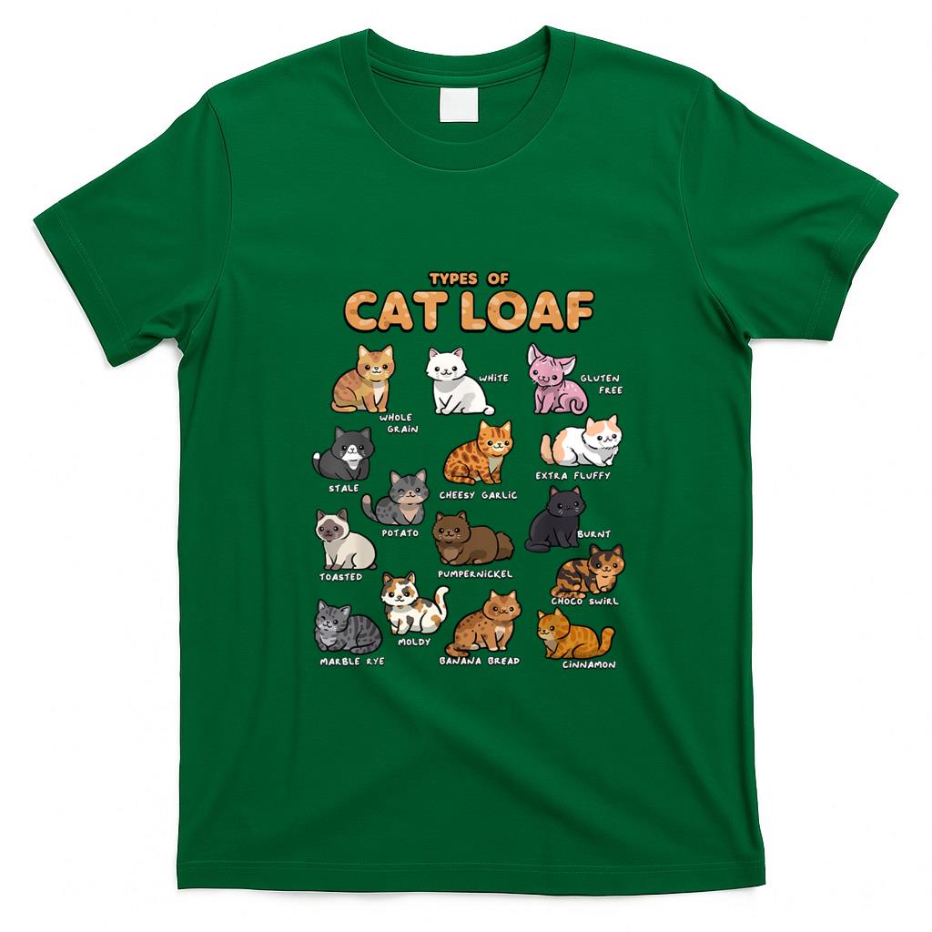 Funny Tees - Types of Cat Loaf Cute Kitten Kawaii Cats, Cat Lover Men Women Girls Kids T-Shirt