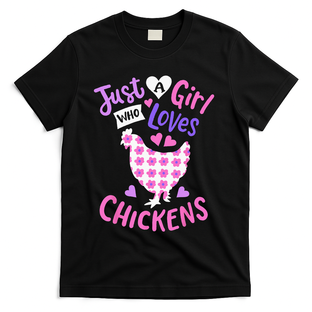 Just A Girl Who Loves Chickens Chicken Hen Love Cute T-Shirt