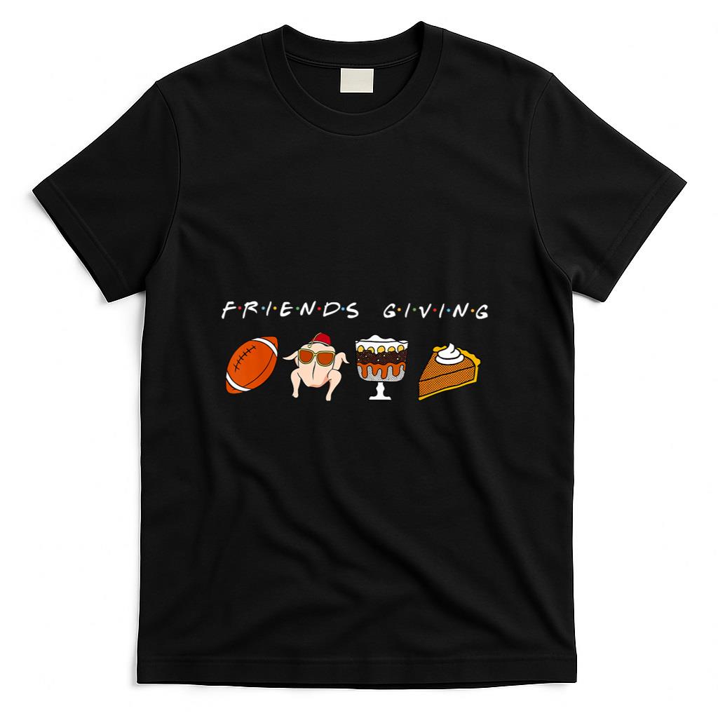 Friends Giving Turkey Football Pumpkin Thanksgiving Autumn T-Shirt
