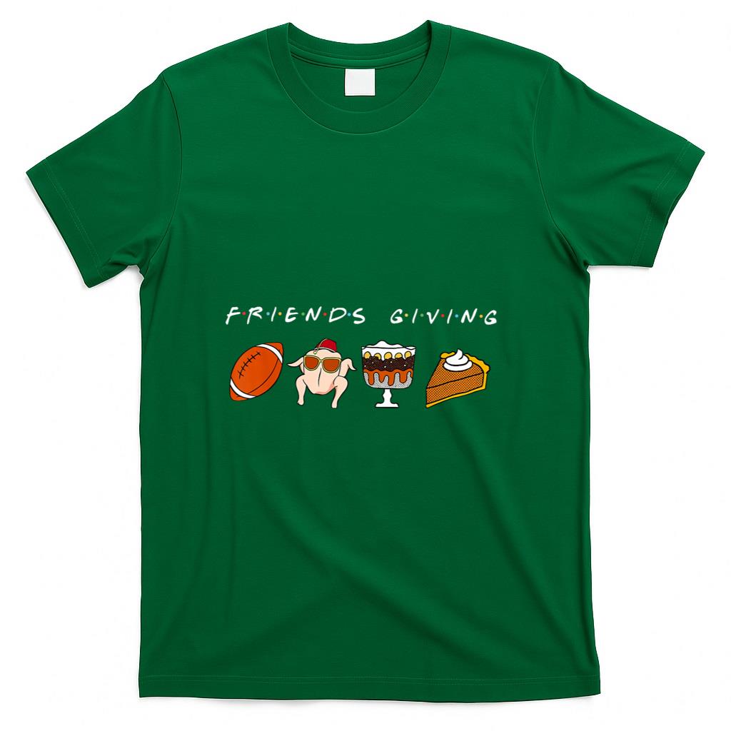 Friends Giving Turkey Football Pumpkin Thanksgiving Autumn T-Shirt