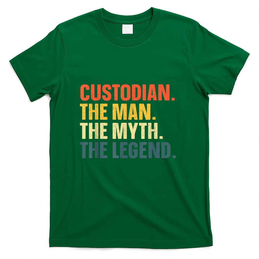 Custodian Art For Men Janitor School Custodian Appreciation T-Shirt