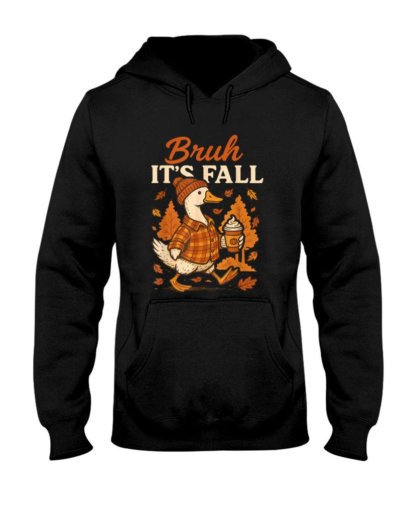Bruh Its Fall Goose Pumpkin Spice Thanksgiving Autumn Leaves T-Shirt