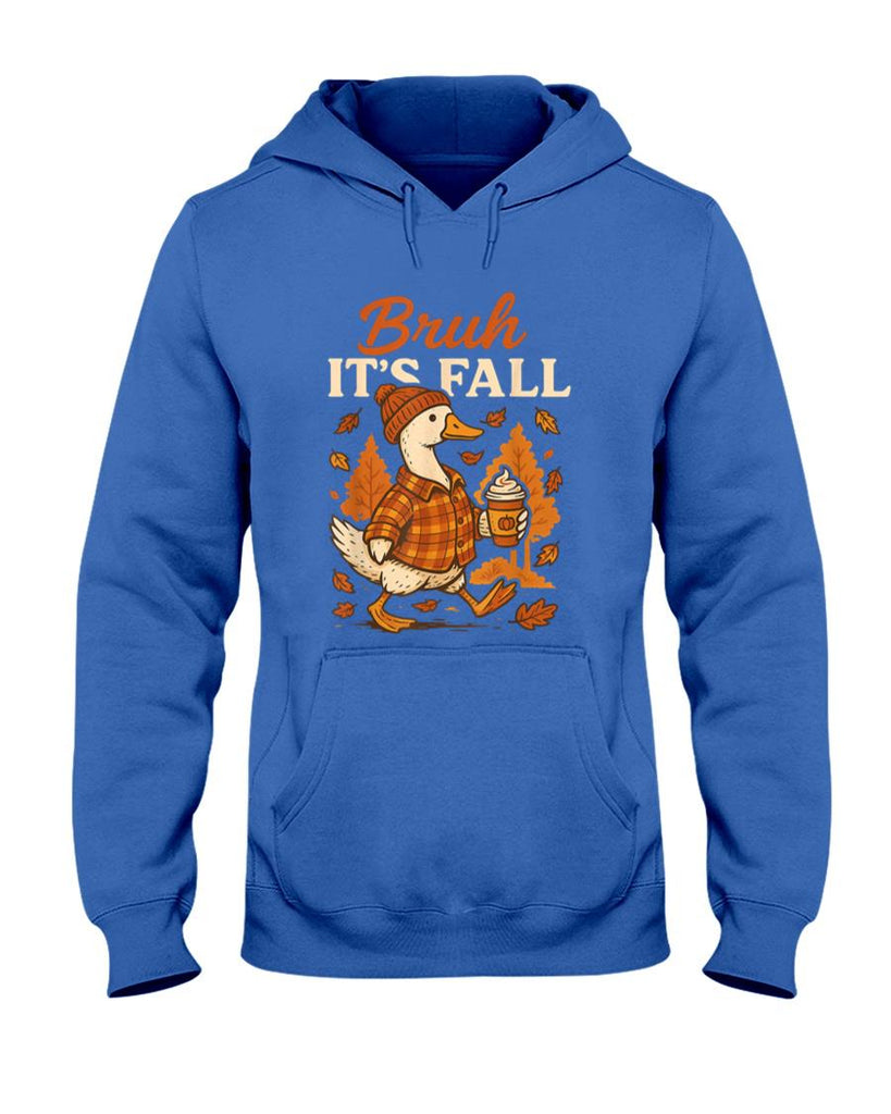 Bruh Its Fall Goose Pumpkin Spice Thanksgiving Autumn Leaves T-Shirt