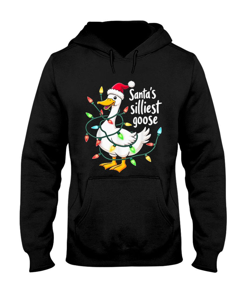 Santas Silliest Goose Funny Christmas Tee T-Shirt
