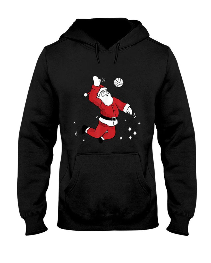 Santa Playing Volleyball Christmas Pajama Cool Sport X-Mas T-Shirt