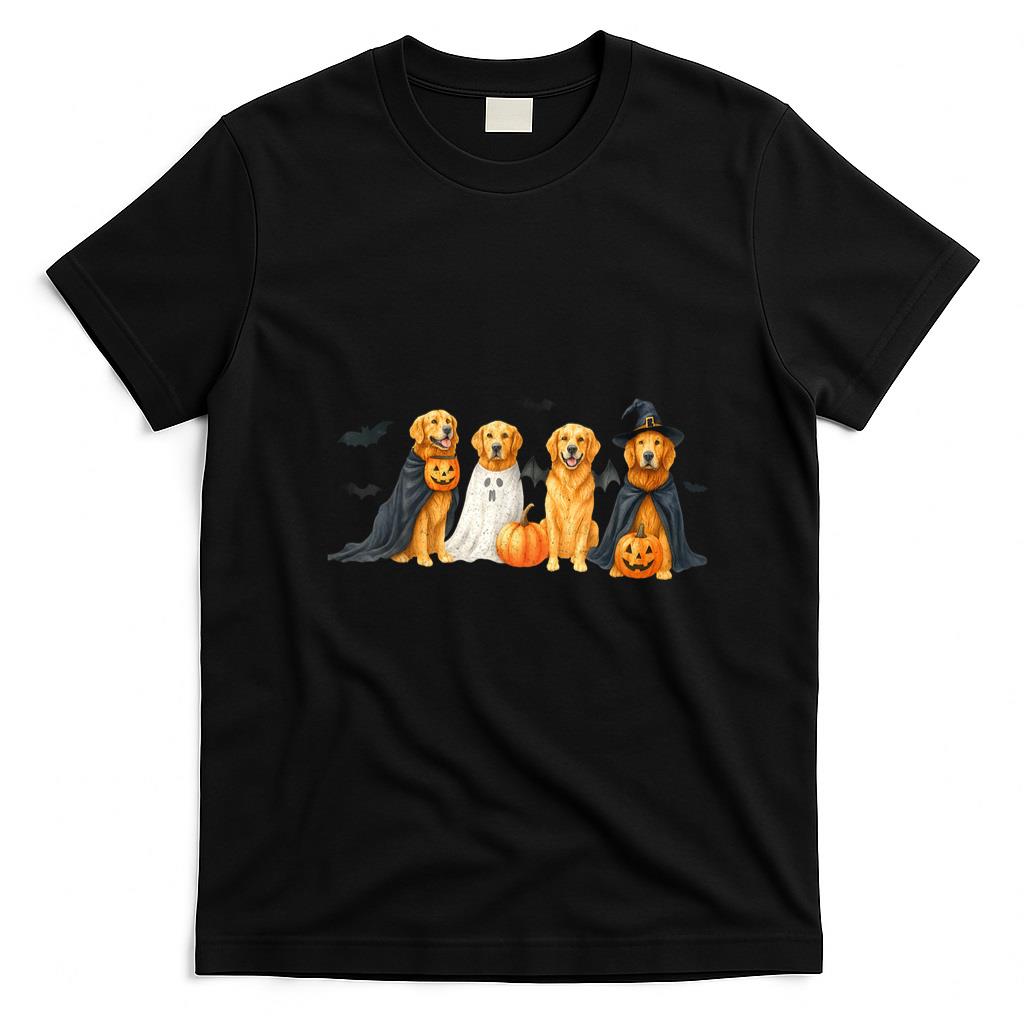 Pet Mom Halloween Shirt - Halloween Golden Retriever Cute Ghost Dog Women Pets Lovers T-Shirt