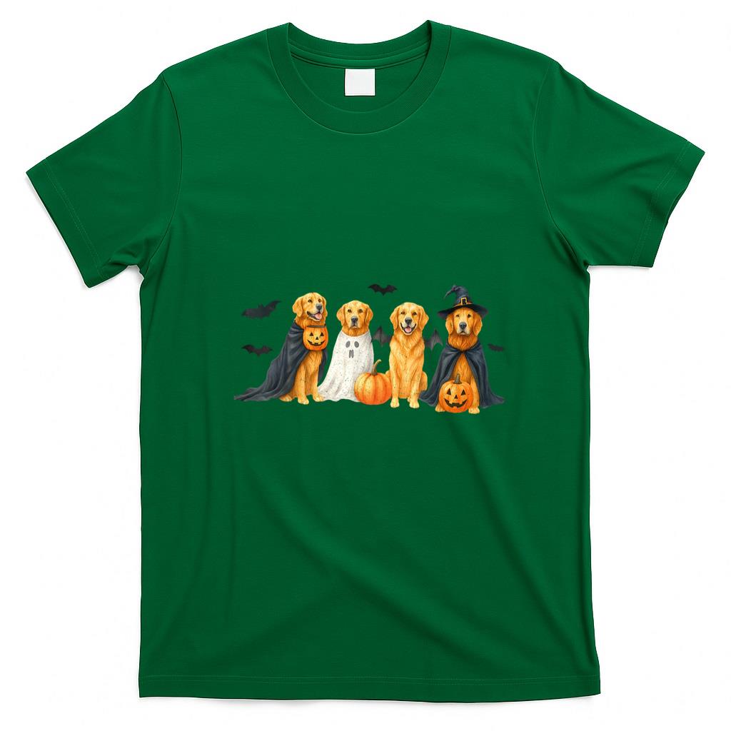 Pet Mom Halloween Shirt - Halloween Golden Retriever Cute Ghost Dog Women Pets Lovers T-Shirt