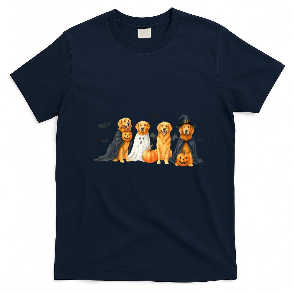 Pet Mom Halloween Shirt - Halloween Golden Retriever Cute Ghost Dog Women Pets Lovers T-Shirt