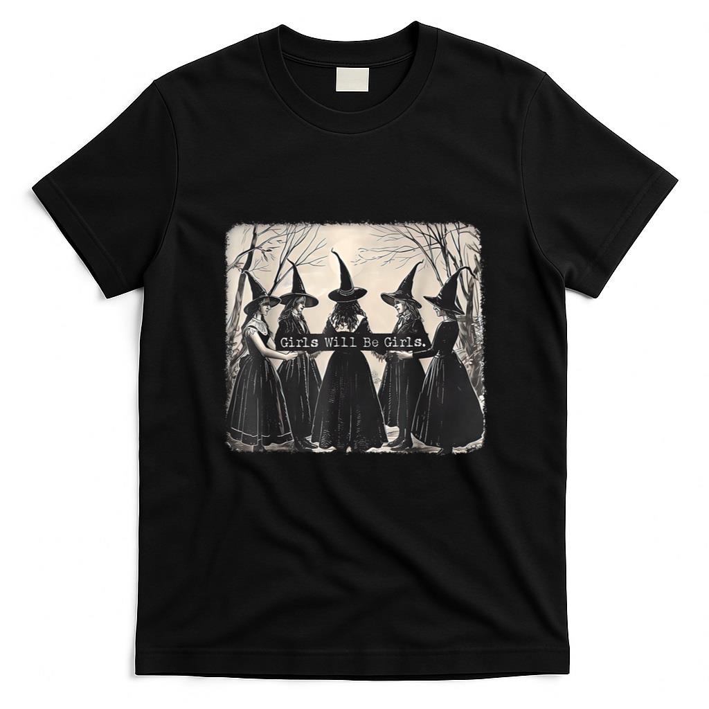 Halloween Shirt - Girl Will Be Girl Witch Halloween T-Shirt