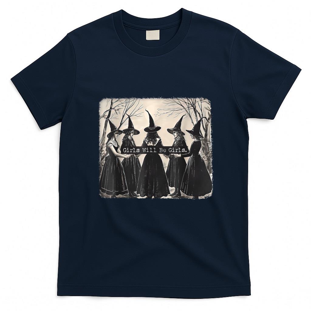 Halloween Shirt - Girl Will Be Girl Witch Halloween T-Shirt
