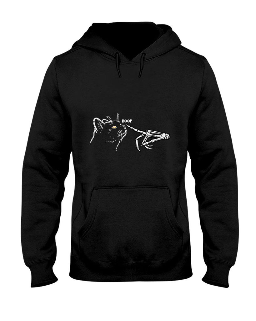 Pet Mom Halloween Shirt - Black Cat Skeleton Hand Boop Halloween Pet Women Girls Kids T-Shirt