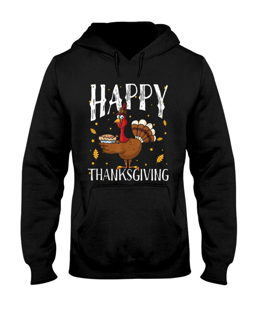 Happy Thanksgiving Turkey Pumpkin Pie Shirt Boys Girls Women T-Shirt