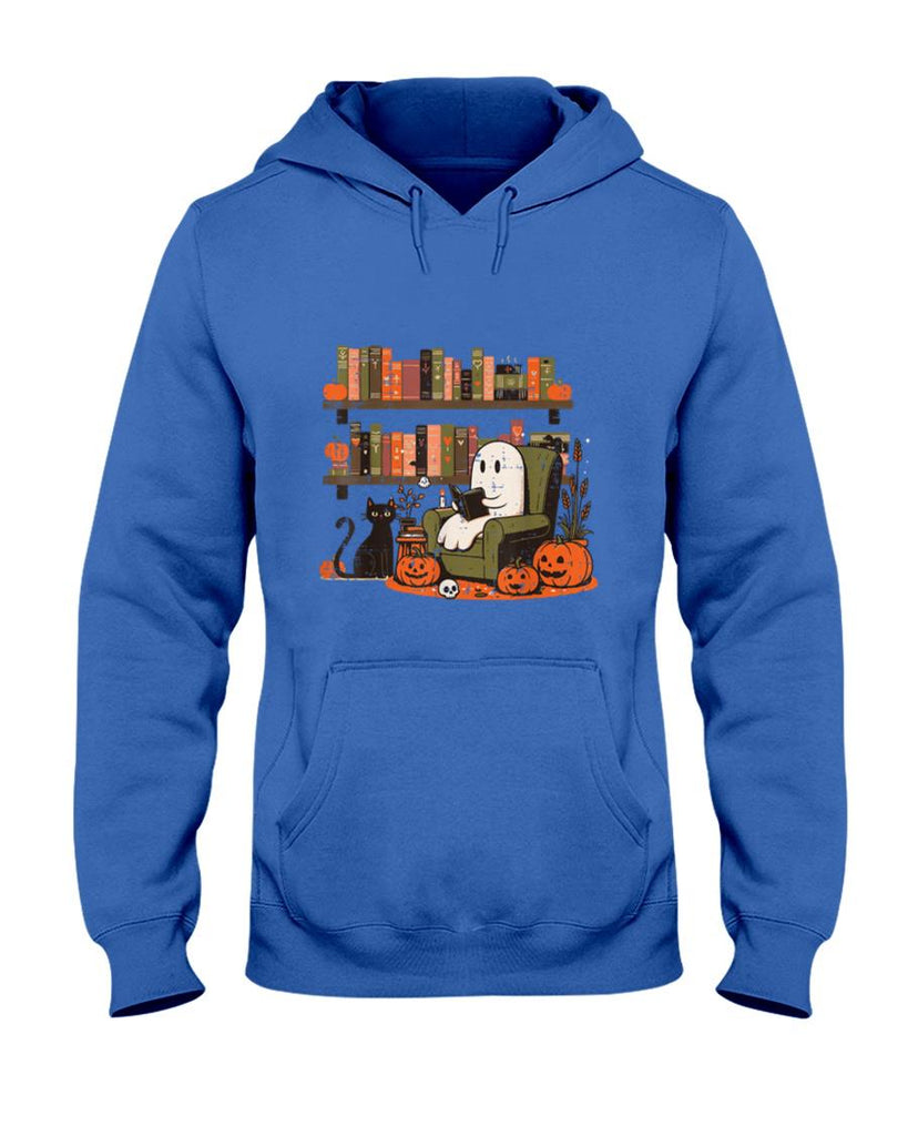 Halloween Shirt - Ghost Library Reading Books Halloween Men Women Kids T-Shirt