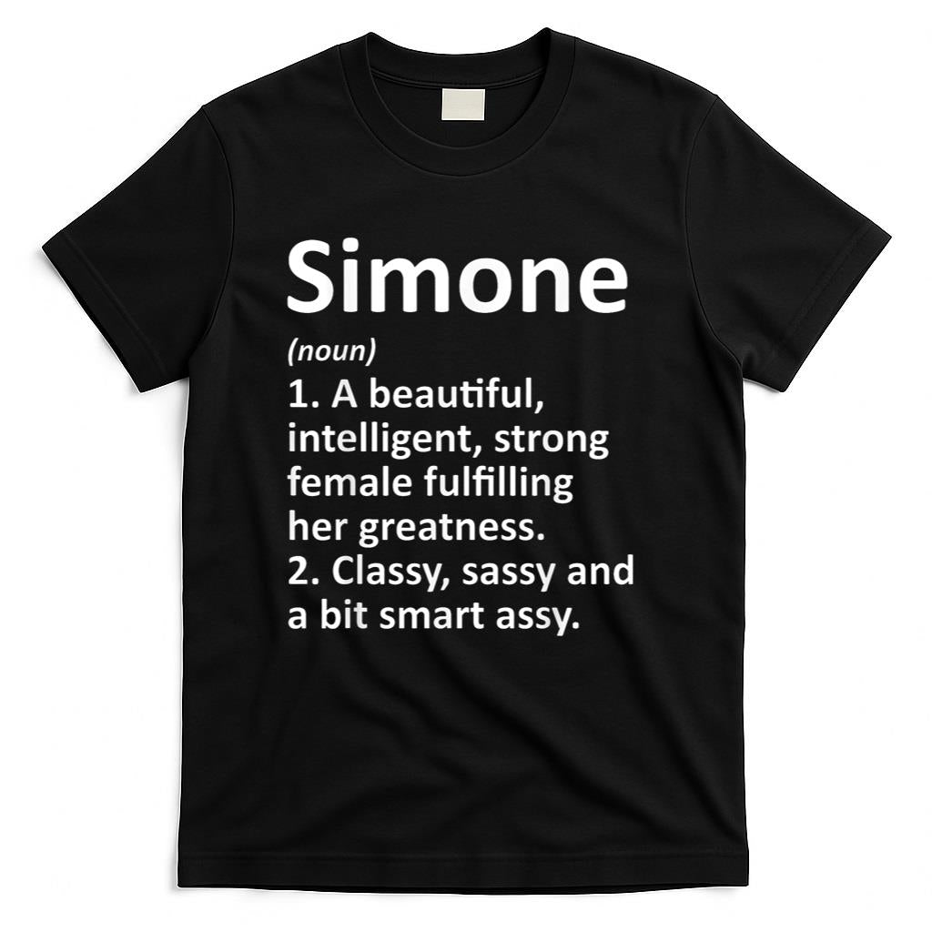 SIMONE Definition Personalized Name Funny Christmas Gift T-Shirt