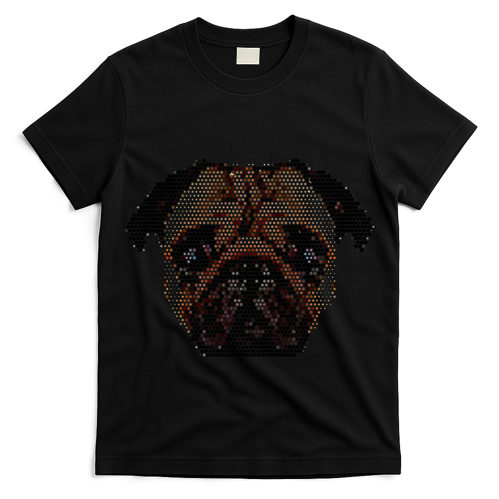 Pixelated Pug Dog T-Shirt