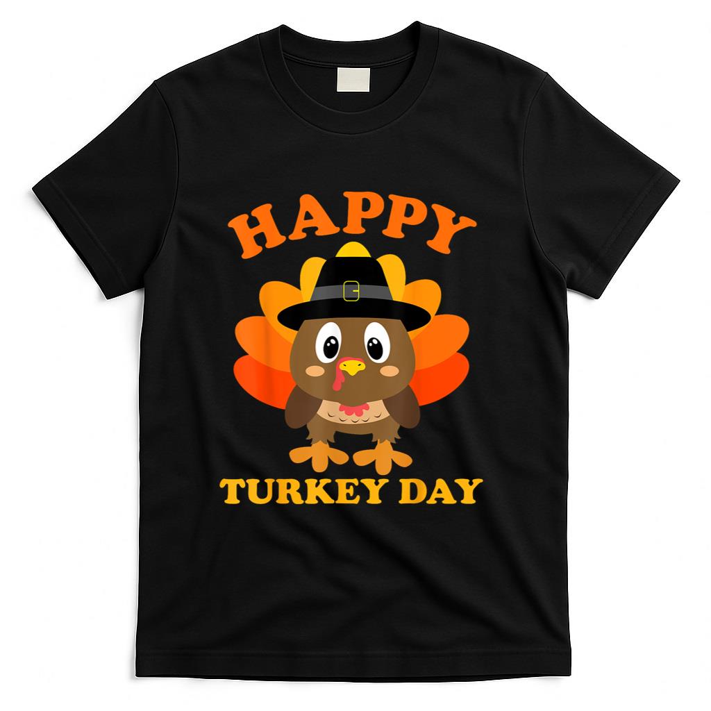Happy Turkey Day Gifts Cute Thanksgiving Shirts Women Men T-Shirt