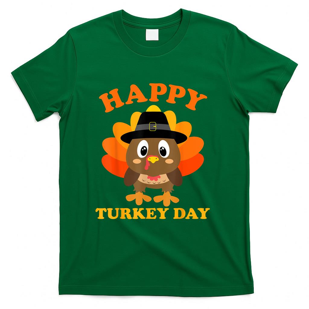 Happy Turkey Day Gifts Cute Thanksgiving Shirts Women Men T-Shirt