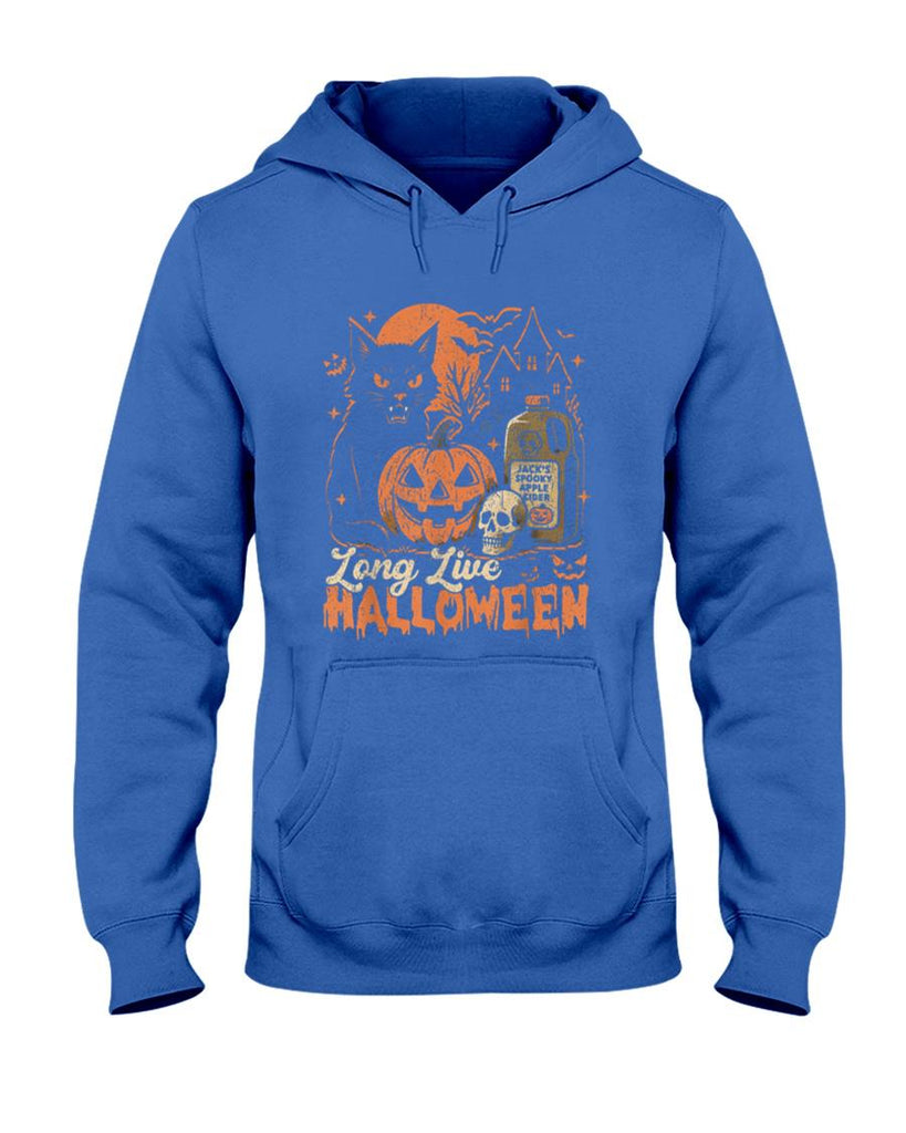 Halloween Shirt - Long Live Halloween Funny Pumpkin Halloween Black Cat T-Shirt