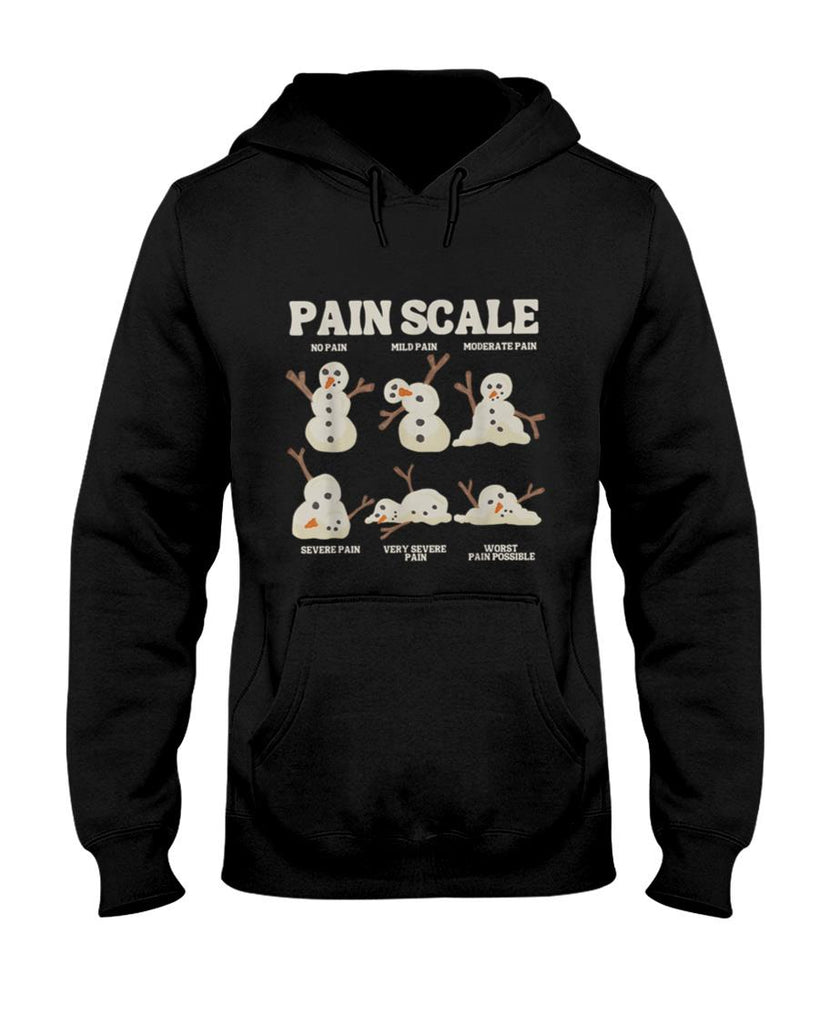 Pain Scale Snowman Funny Nurse Christmas ICU Nurse T-Shirt