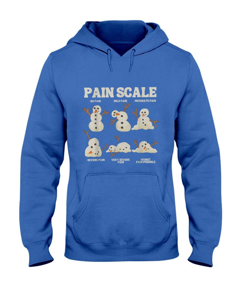 Pain Scale Snowman Funny Nurse Christmas ICU Nurse T-Shirt