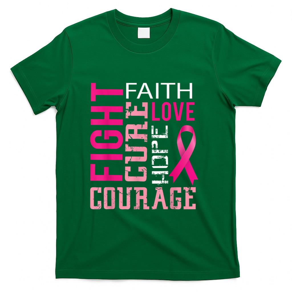 Breast cancer awareness tee for women Faith T-Shirt