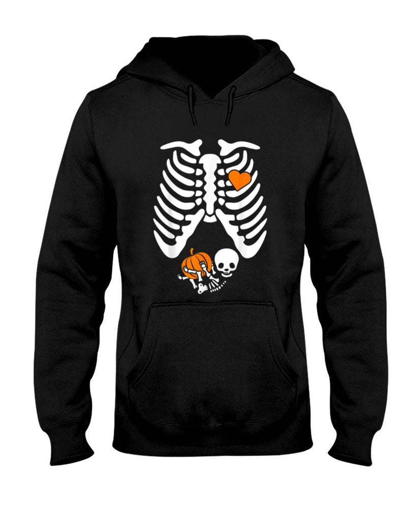 Halloween Shirt - Women Skeleton Pregnancy Announcement Mom Halloween T-Shirt