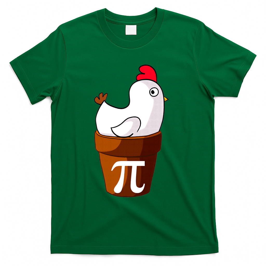 Chicken Pot Pi Funny Pie Day Cartoon Chicken Pot Pi T-Shirt