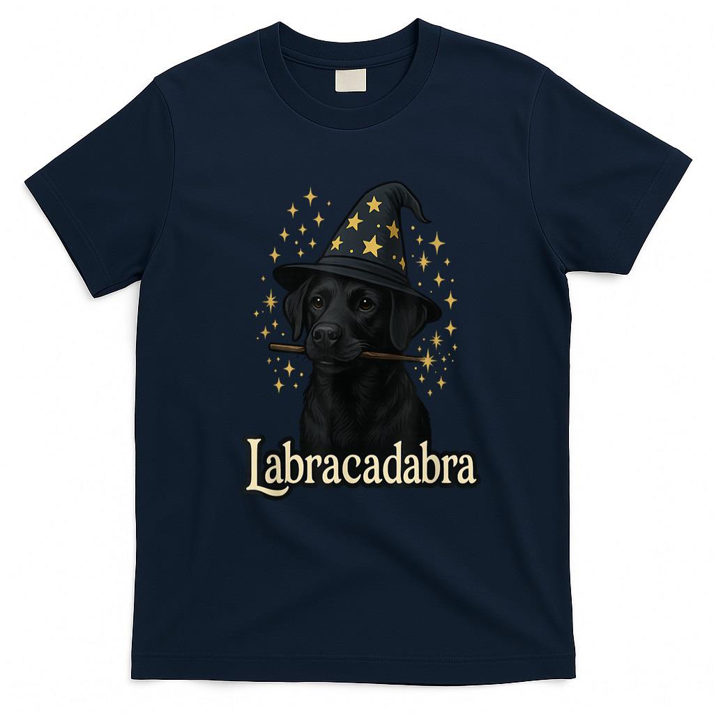 Pet Mom Halloween Shirt - Labracadabra Funny Black Lab Dog Wizard Halloween Costume T-Shirt
